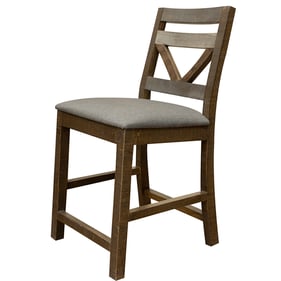 2 IFD Loft Two Tone Gray Brown 24 Inch Barstools