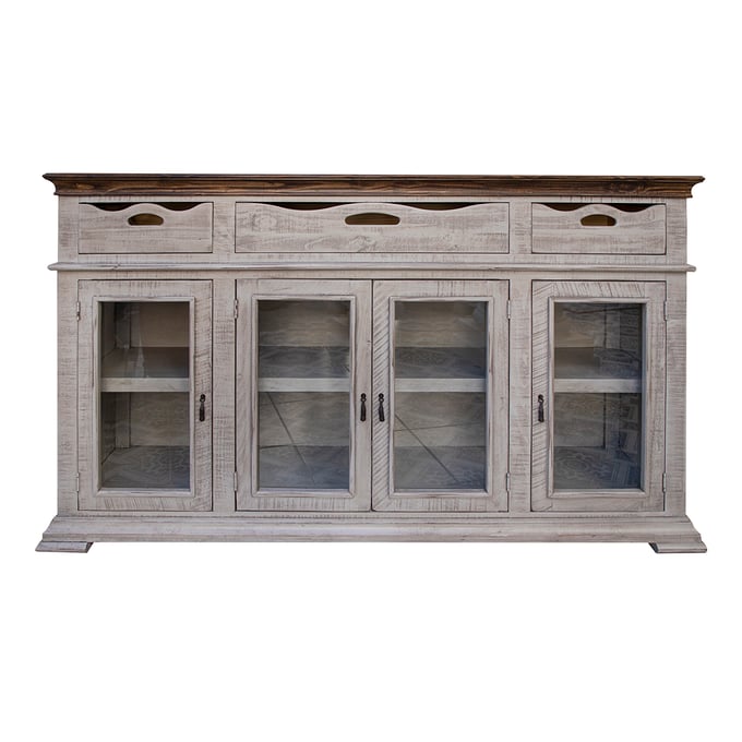 IFD Gray Light Gray 3 Drawer Console IFD-7001CNS