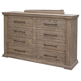 IFD Tower Oyster Gray 8 Drawer Dresser