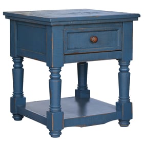 IFD Aruba Dark Blue Drawer End Table