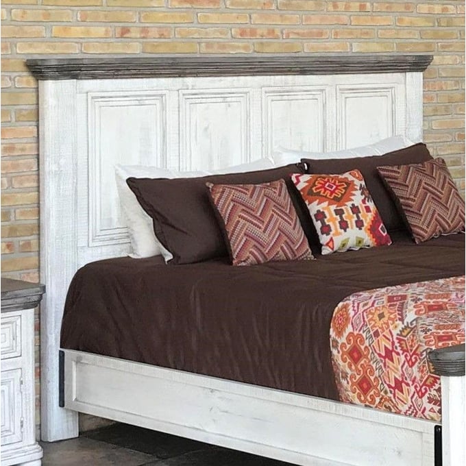 IFD Luna Off White Gray King Headboard IFD-768HDBD-EK