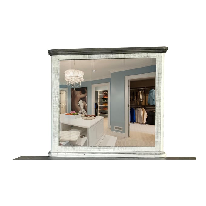 IFD Luna Off White Gray Mirror IFD-768MIRR