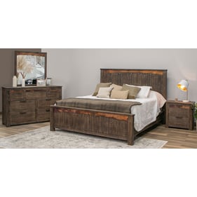 IFD Blackburn Black Copper 4pc King Bedroom Set