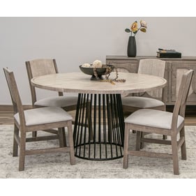 IFD Cosala Off White Gray 5pc Dining Room Set