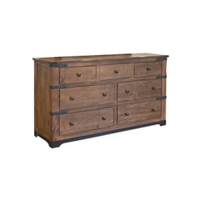 IFD Parota Natural Two Tone 7 Drawer Dresser