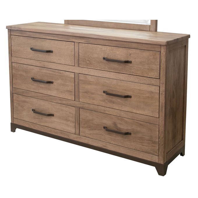 IFD Natural Parota Brown Cappuccino 6 Drawer Dresser IFD-8681DSR