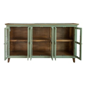 IFD Lima Green 6 Glass Door Console