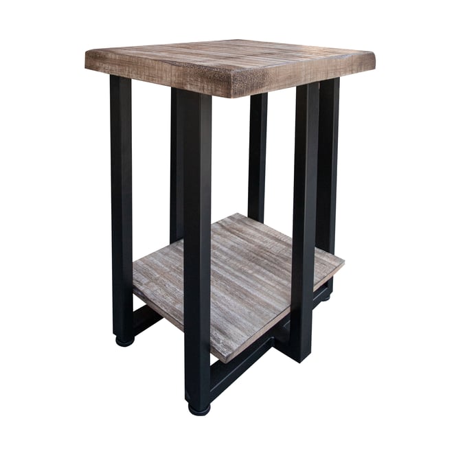 IFD Old Wood Drift Sand Chairside Table IFD-9871CST