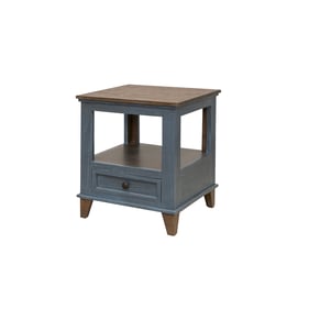 IFD Toscana Translucent Blue Brown End Table