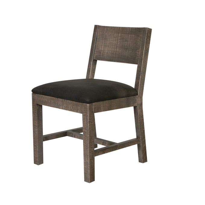 2 IFD Blacksmith Truffle Brown Oil Black Chairs IFD-2321CHR