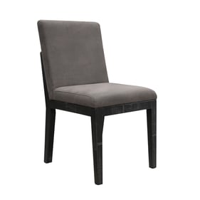 2 IFD Blacksmith Truffle Brown Oil Black Upholstered Chairs