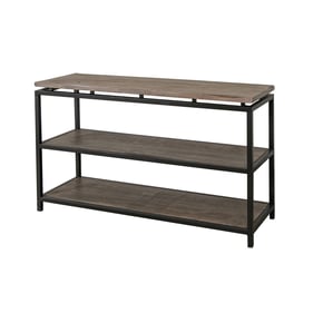 IFD Blacksmith Truffle Brown Oil Black Bar Height Sofa Table