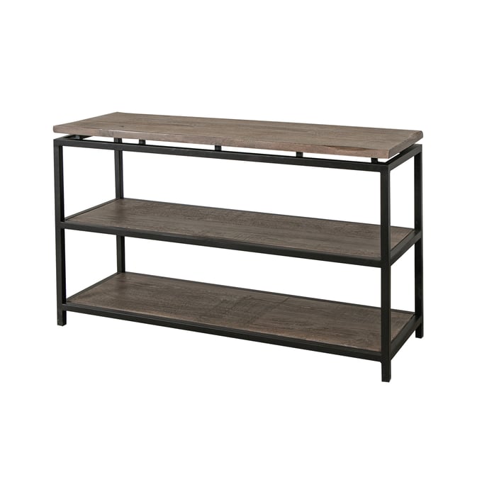 IFD Blacksmith Truffle Brown Oil Black Bar Height Sofa Table IFD-2321SBT