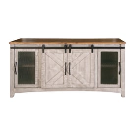 IFD Pueblo Light Gray Brown 4 Doors TV Stand