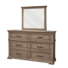 IFD Royal Sandy Brown Dresser and Mirror