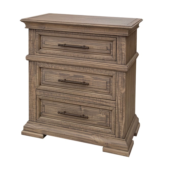 IFD Royal Sandy Brown 3 Drawers Night Stand IFD-3771NTS