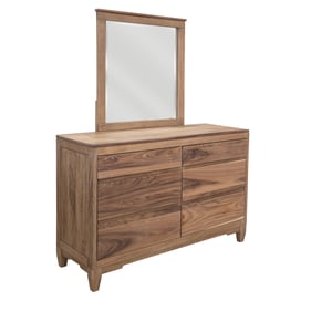 IFD Parota Nova Brown Cappuccino Dresser and Mirror