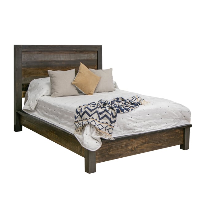 IFD Blacksmith Truffle Brown Oil Black Full Headboard IFD-2321HBDFL