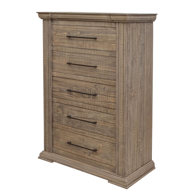 IFD Tower Oyster Gray 5 Drawer Chest IFD-7281CHT