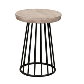 IFD Cosala Off White Black Chair Side Table