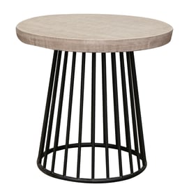 IFD Cosala Off White Black End Table