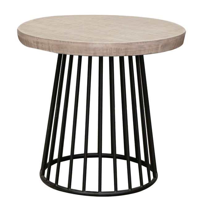 IFD Cosala Off White Black End Table IFD-8081END