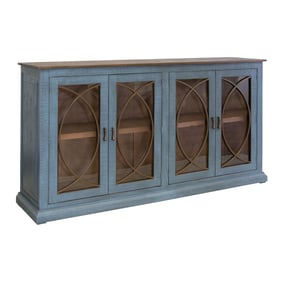 IFD Marlin Translucent Blue 4 Door Console