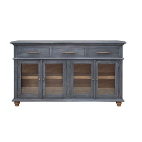 IFD Vintage Translucent Blue 3 Drawer Console