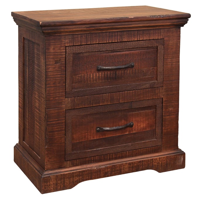 IFD Madeira Deep Brown 2 Drawer Nightstand IFD-1200NTST