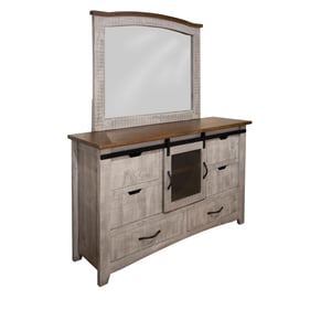 IFD Pueblo Gray Dresser and Mirror