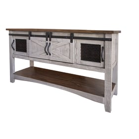 IFD Pueblo Light Gray Brown Sofa Table