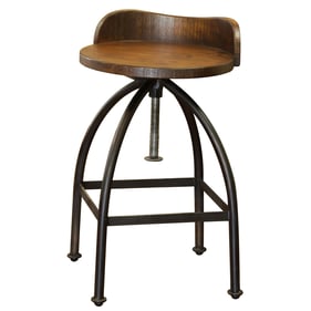 2 IFD Pueblo Deep Brown Adjustable Height Swivel Barstools