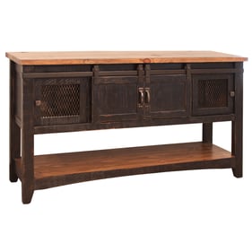 IFD Pueblo Black Medium Brown Sofa Table