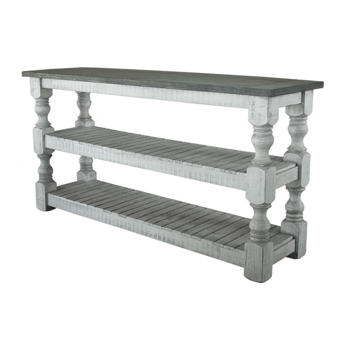 IFD Stone Ivory Antiqued Weathered Gray Sofa Table IFD-469SOFA