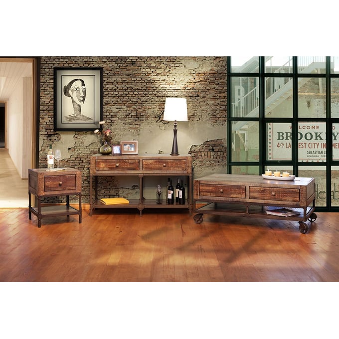 IFD Urban Gold 4pc Coffee Table Set IFD-560CKTL-OCT-S3