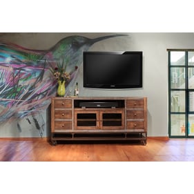 IFD Urban Gold Brown Golden Undertones 76 Inch TV Stand