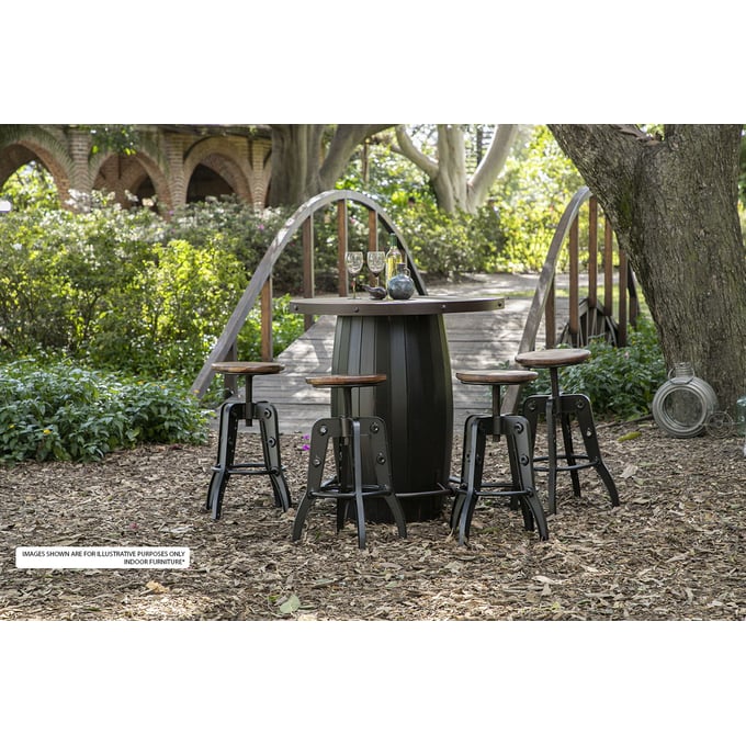 IFD Antique Barrel Bistro Table IFD-967BISTRO-TB-BT