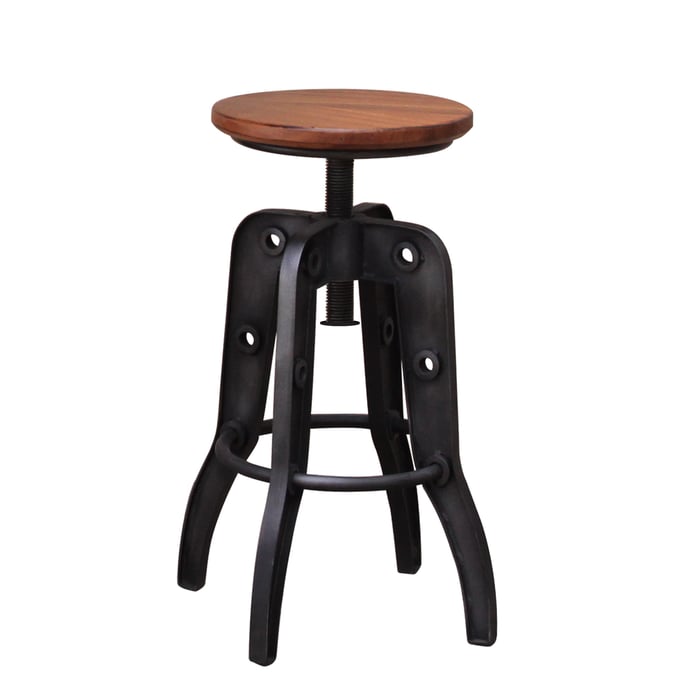 IFD Parota Natural Two Tone Adjustable Height Swivel Stool IFD-866BS2430