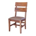 Chair w/ Solid wood - Faux Leather Seat**