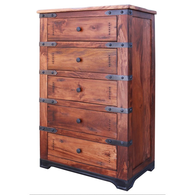 IFD Parota Natural Two Tone 5 Drawer Chest IFD-866CHEST