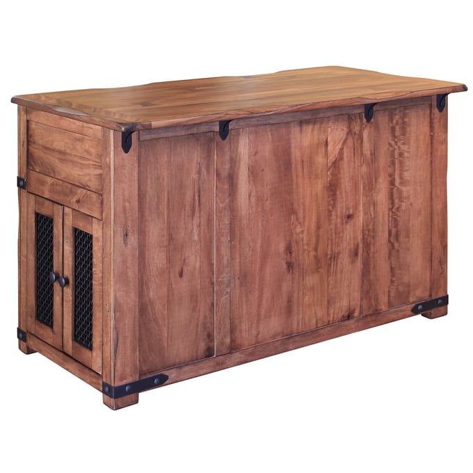 IFD Parota Natural Two Tone 3 Drawer Kitchen Island IFD-866ISLAND