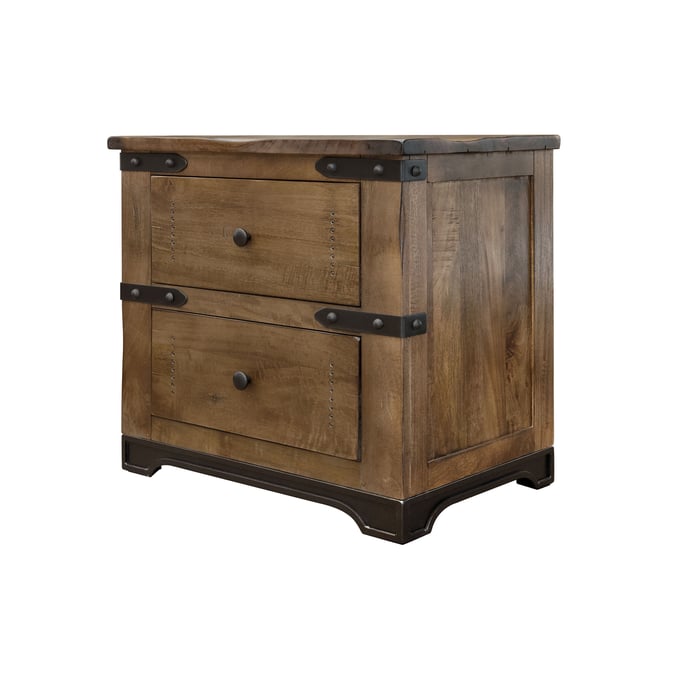 IFD Parota Natural Two Tone 2 Drawer Nightstand IFD-866NTST