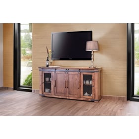 IFD Parota Natural Two Tone 4 Door 70 Inch TV Stand