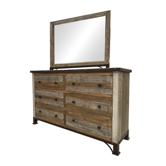 IFD Antique Dresser and Mirror IFD-966-DRMR