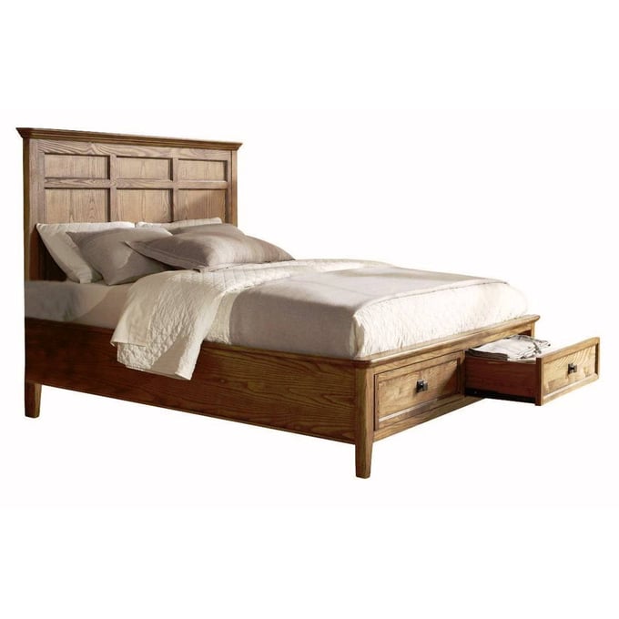 Intercon Alta Brushed Ash Queen Storage Bed INT-AL-BR-5350QS-BAS-C