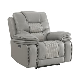 Intercon Cody Light Grey Dual Power Recliner