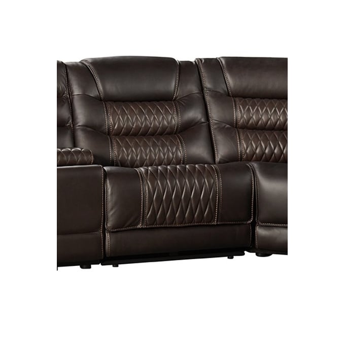 Intercon Cody Dark Brown Dual Power Armless Chair INT-CY-SC-ALCHPR-DKB-C