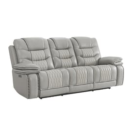 Intercon Cody Light Grey Dual Power Sofa