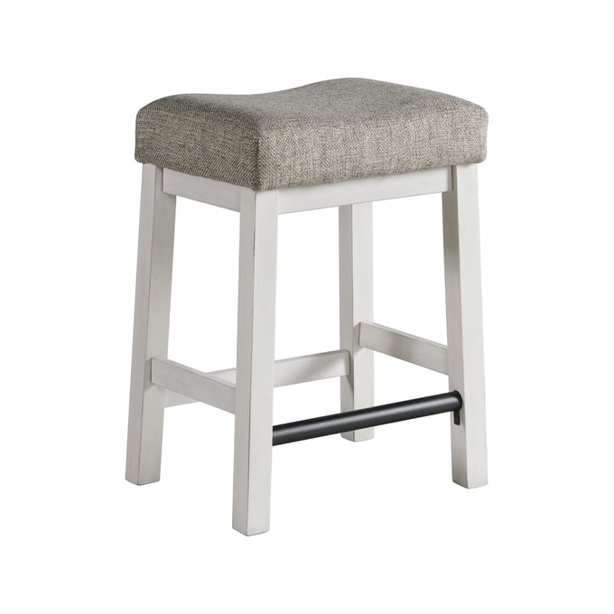 Intercon Drake Rustic White French Oak Backless Bar Stool INT-DK-BS-45W-RFO-K24