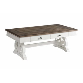 Intercon Drake Rustic White French Oak Coffee Table